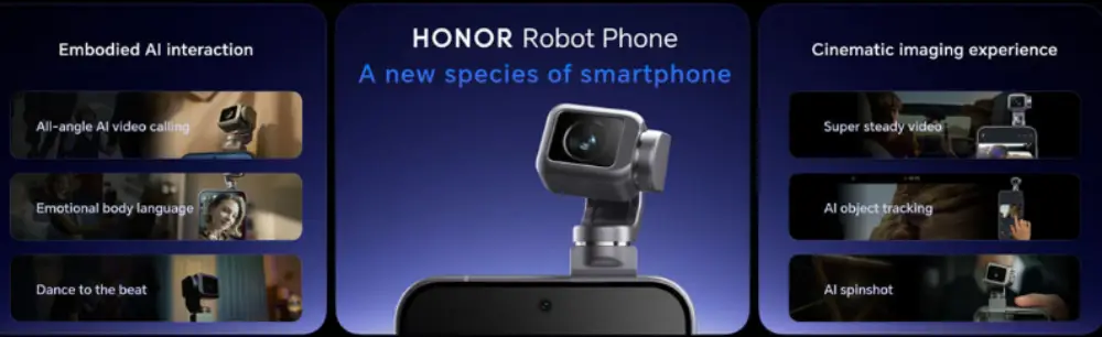 HONOR Robot Phone 发布，4DoF 云台+ ARRI 3轴调校塞进手机