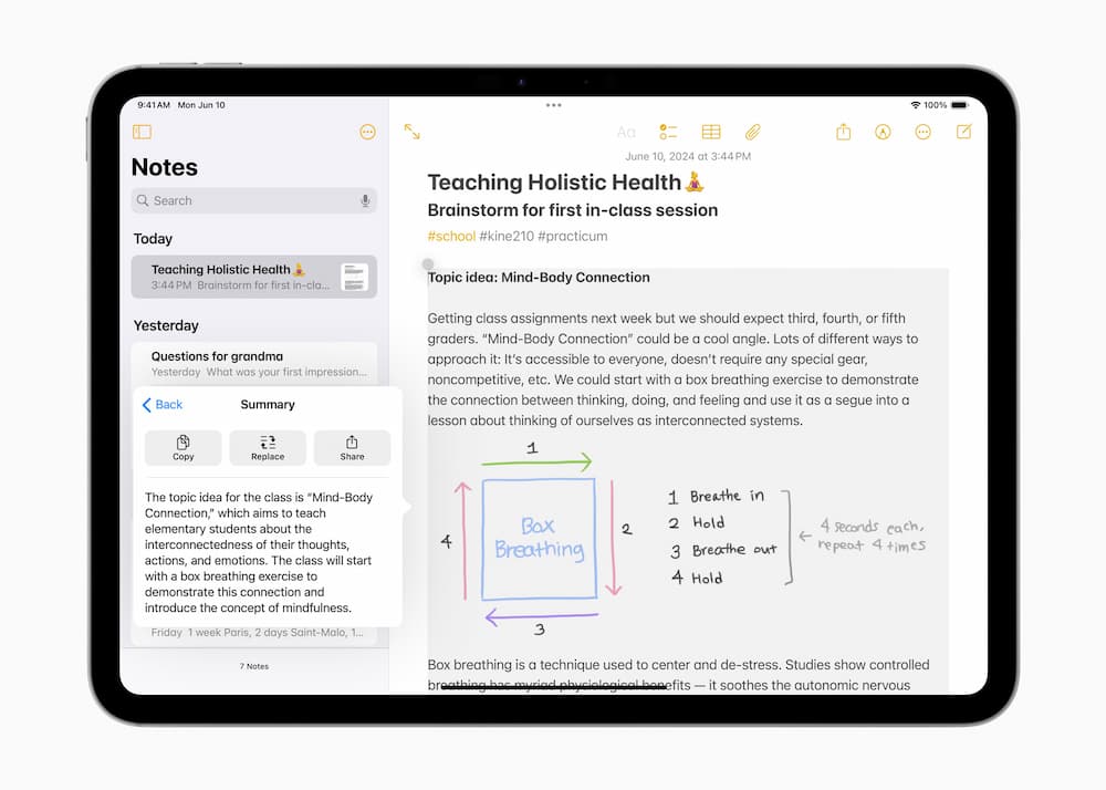 Apple Intelligence 功能：全新写作工具 Writing Tools a1