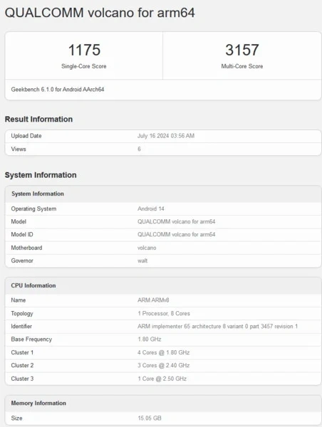 Snapdragon 7s Gen3 跑分流出，性能仅次于 7 Gen3