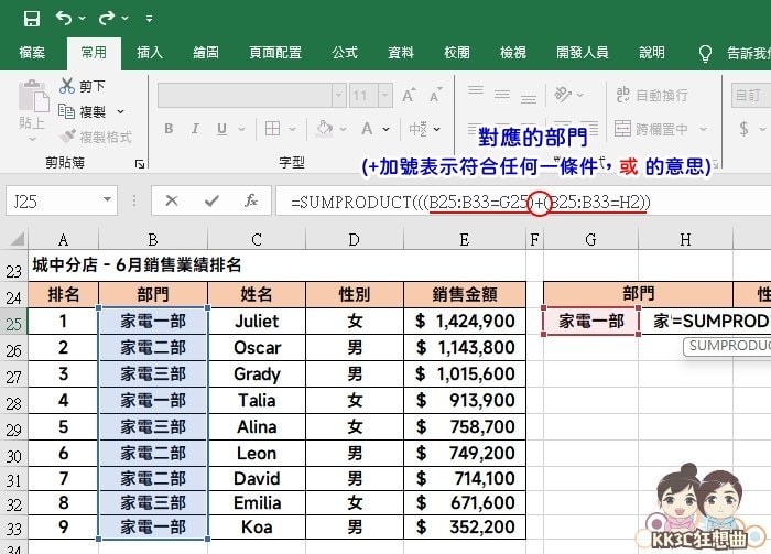 3种 Excel SUMPRODUCT 函数实例：单条件求和、多条件求和教程-11