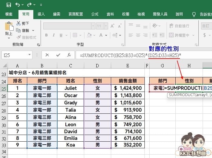 3种 Excel SUMPRODUCT 函数实例：单条件求和、多条件求和教程-07