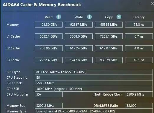 Intel Arrow Lake缓存跑分曝光，L3效能增加54%、L2速度砍半