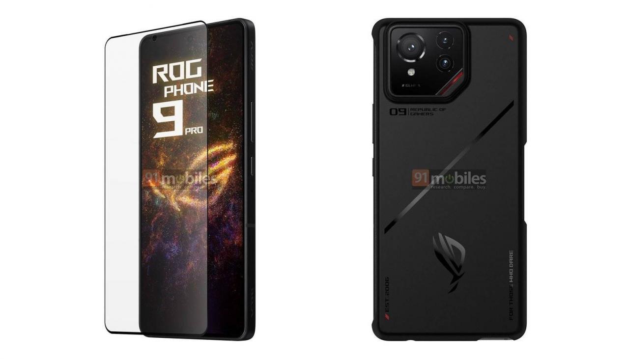 Asus ROG Phone 9 Pro 渲染图曝光，24GB LPDDR5X + 1TB UFS4.0