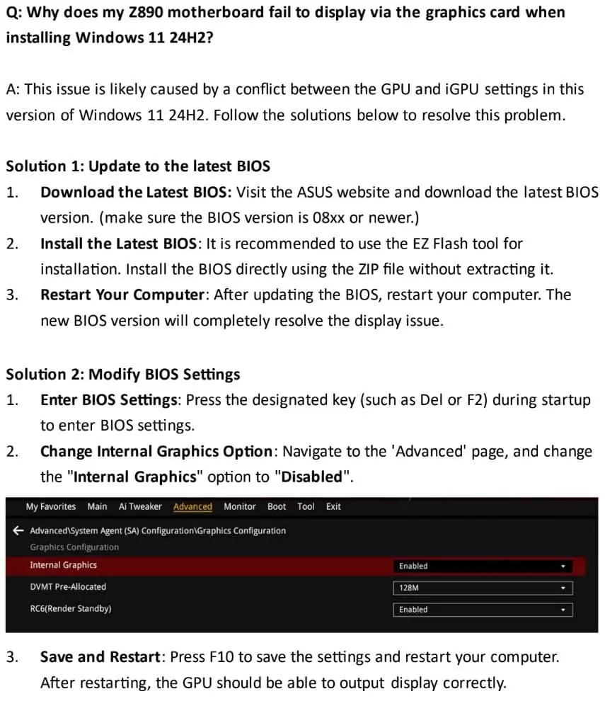 Z890 主板别升 Windows 11 24H2，要不然会发生当机、随机重启的状况