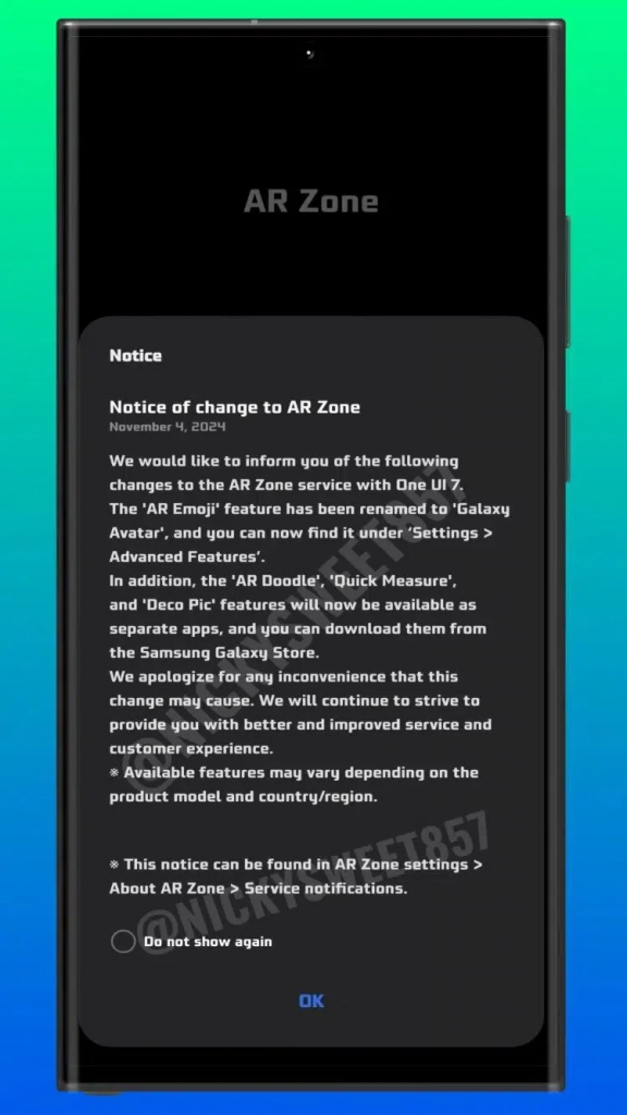 One UI 7 拆分相机AR功能，会独立推出一个App