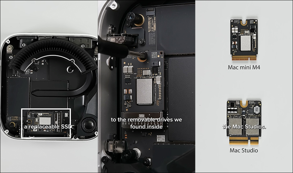 M4 Mac mini 采用可拆卸 SSD 模块化设计，国外已有成功改装扩充至 2TB 案例 - 安卓手赚网