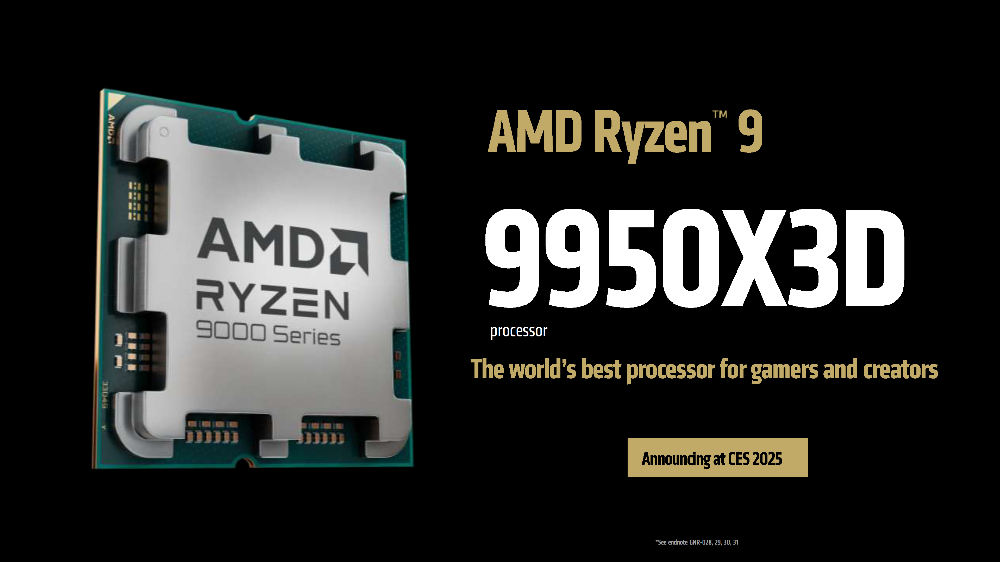 AMD Ryzen 9 9950X3D、9900X3D 正式登场，效能比 Intel 285K 还快达 64%